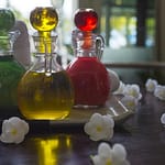 essential oils in jars